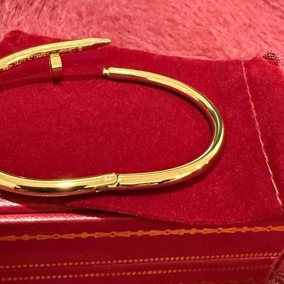 New Gold Plated Stainless Steel Nail Un Clou Bracelet Bangle - Picture 4 of 8